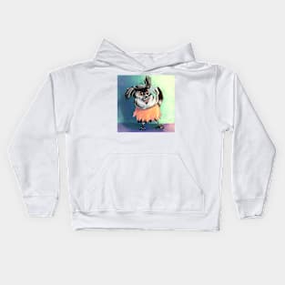 Owl with huion pen Kids Hoodie